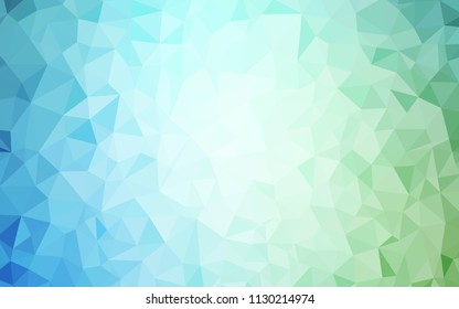 Light Blue, Green vector low poly cover. Elegant bright polygonal illustration with gradient. Brand new design for your business.