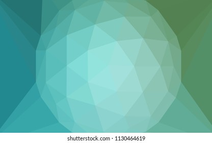Light Blue, Green vector low poly layout with a diamond. Illustration in halftone style with triangles. Completely new template for your banner.