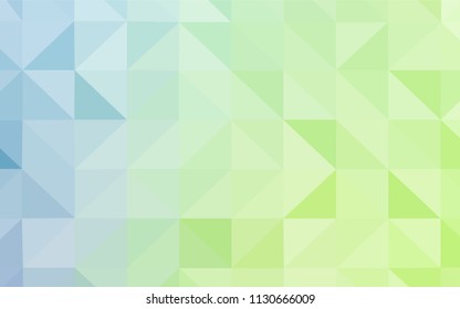 Light Blue, Green vector low poly texture. Shining colorful illustration with triangles. Brand new style for your business design.