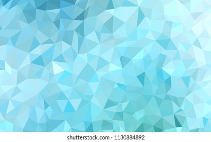Light Blue, Green vector low poly cover. Shining polygonal illustration, which consist of triangles. Triangular pattern for your design.