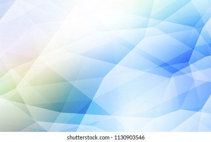 Light Blue, Green vector low poly texture. Colorful illustration in abstract style with triangles. Template for cell phone's backgrounds.