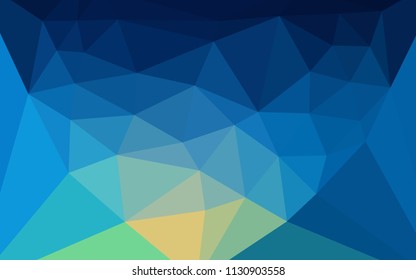 Light Blue, Green vector low poly texture with a heart in a centre. Colorful illustration with gradient. Template for cell phone's backgrounds.