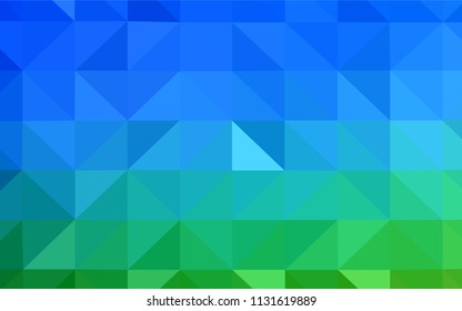 Light Blue, Green vector low poly layout. Modern abstract illustration with triangles. Brand new design for your business.