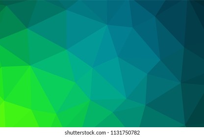 Light Blue, Green vector low poly layout. Geometric illustration in Origami style with gradient.  Textured pattern for your backgrounds.