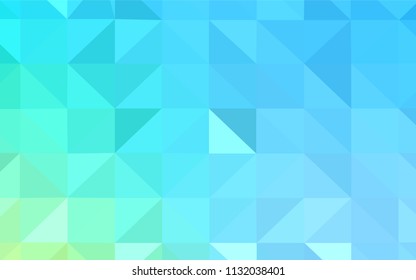 Light Blue, Green vector low poly texture. Creative geometric illustration in Origami style with gradient. Pattern for a brand book's backdrop.