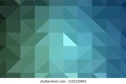 Light Blue, Green vector low poly cover. Colorful illustration in polygonal style with gradient. Completely new template for your banner.