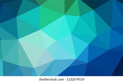 Light Blue, Green vector low poly layout. A completely new color illustration in a polygonal style. A completely new design for your leaflet.