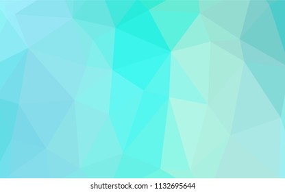 Light Blue, Green vector low poly texture. Creative geometric illustration in Origami style with gradient. Textured pattern can be used for background.