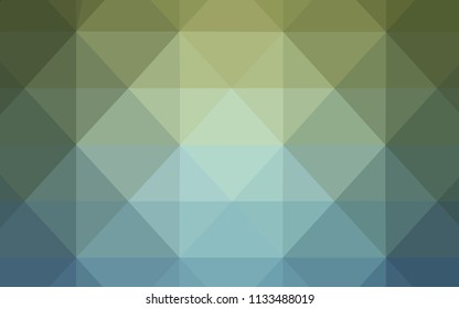 Light Blue, Green vector low poly layout. Shining polygonal illustration, which consist of triangles. Pattern for a brand book's backdrop.
