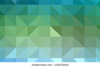 Light Blue, Green vector low poly cover. Colorful illustration in polygonal style with gradient. Brand new design for your business.