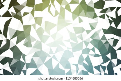 Light Blue, Green vector low poly texture. Creative geometric illustration in Origami style with gradient. Brand new design for your business.