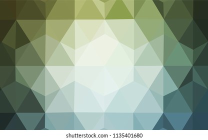 Light Blue, Green vector low poly texture. Shining polygonal illustration, which consist of triangles. Triangular pattern for your design.