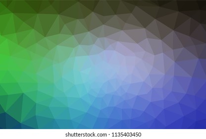 Light Blue, Green vector low poly layout. Polygonal abstract illustration with gradient. A completely new design for your leaflet.