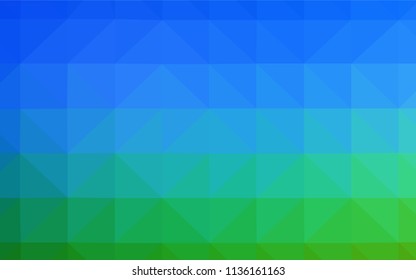 Light Blue, Green vector low poly texture. Polygonal abstract illustration with gradient. A new texture for your web site.
