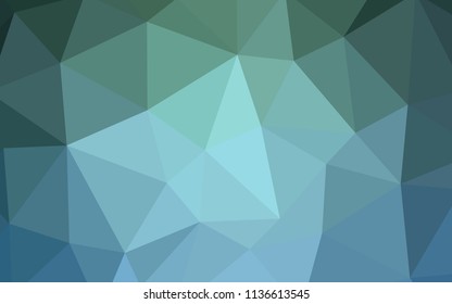 Light Blue, Green vector low poly cover. Colorful abstract illustration with triangles. Pattern for a brand book's backdrop.