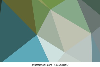 Light Blue, Green vector low poly texture. Glitter abstract illustration with an elegant triangles. New template for your brand book.