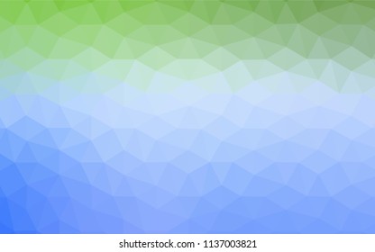 Light Blue, Green vector low poly cover. A sample with polygonal shapes. Brand new design for your business.