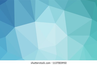 Light Blue, Green vector low poly texture. Geometric illustration in Origami style with gradient.  Triangular pattern for your design.