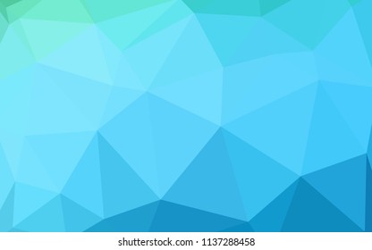 Light Blue, Green vector low poly layout. Glitter abstract illustration with an elegant triangles. New template for your brand book.