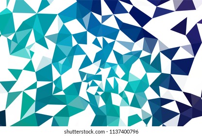 Light Blue, Green vector low poly cover. Shining polygonal illustration, which consist of triangles. Brand new design for your business.