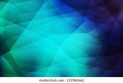 Light Blue, Green vector low poly layout. Colorful abstract illustration with triangles. Brand new style for your business design.