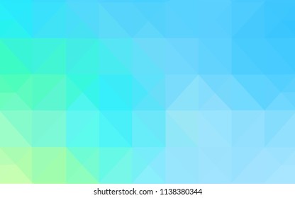 Light Blue, Green vector low poly texture. Polygonal abstract illustration with gradient. A completely new template for your banner.