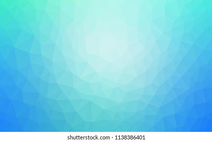 Light Blue, Green vector low poly cover. Creative illustration in halftone style with triangles. Brand new design for your business.