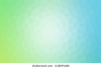 Light Blue, Green vector low poly layout. Shining colorful illustration with triangles. Best triangular design for your business.