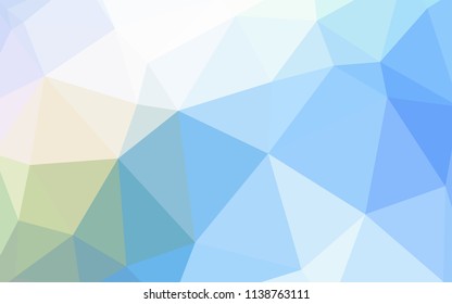 Light Blue, Green vector low poly layout. Geometric illustration in Origami style with gradient.  Brand new design for your business.