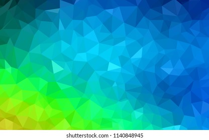 Light Blue, Green vector low poly cover. A completely new color illustration in a polygonal style. Textured pattern for your backgrounds.