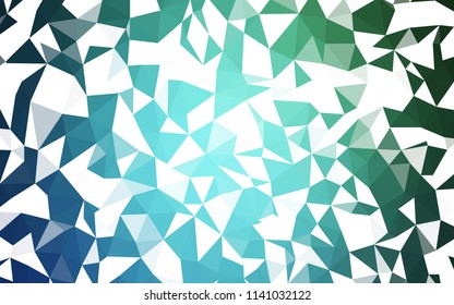 Light Blue, Green vector low poly texture. Colorful abstract illustration with triangles. Brand new design for your business.