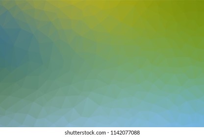 Light Blue, Green vector low poly texture. A sample with polygonal shapes. Triangular pattern for your design.