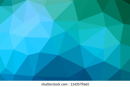 Light Blue, Green vector low poly texture. A completely new color illustration in a vague style. The polygonal design can be used for your web site.