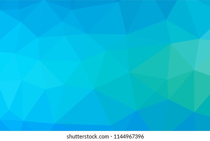 Light Blue, Green vector low poly cover. An elegant bright illustration with gradient. A new texture for your design.