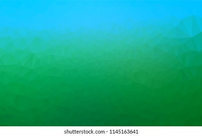 Light Blue, Green vector low poly texture. Geometric illustration in Origami style with gradient.  A completely new design for your business.