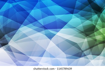Light Blue, Green vector low poly layout. Colorful illustration in abstract style with triangles. Completely new template for your banner.