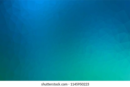 Light Blue, Green vector low poly cover. Creative illustration in halftone style with gradient. The template can be used as a background for cell phones.