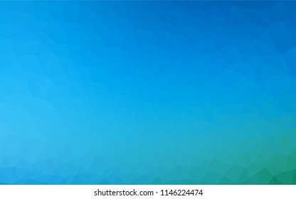 Light Blue, Green vector low poly texture. Shining colored illustration in a Brand new style. The polygonal design can be used for your web site.