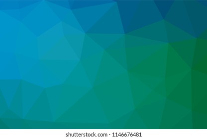Light Blue, Green vector low poly layout. Shining colored illustration in a Brand new style. Brand new style for your business design.