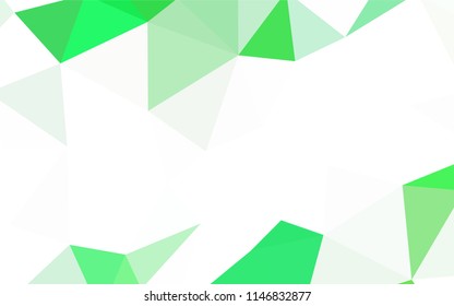 Light Blue, Green vector low poly cover. Polygonal abstract illustration with gradient. Polygonal design for your web site.