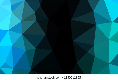 Light Blue, Green vector low poly cover. Modern geometrical abstract illustration with gradient. Brand new style for your business design.