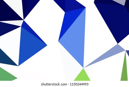 Light Blue, Green vector low poly layout. Creative illustration in halftone style with triangles. Brand new design for your business.