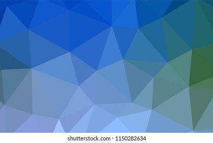 Light Blue, Green vector low poly layout. Colorful illustration in abstract style with triangles. New template for your brand book.