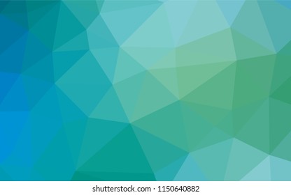Light Blue, Green vector low poly cover. Colorful abstract illustration with gradient. The textured pattern can be used for background.