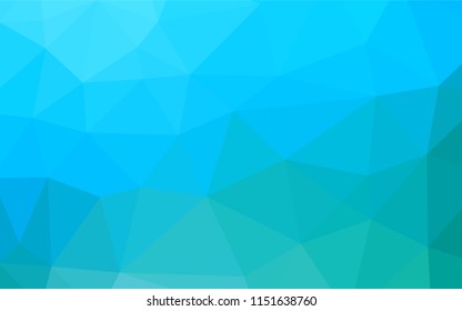 Light Blue, Green vector low poly cover. Creative illustration in halftone style with gradient. The elegant pattern can be used as part of a brand book.