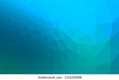 Light Blue, Green vector low poly texture. Brand new colored illustration in blurry style with gradient. Brand new style for your business design.