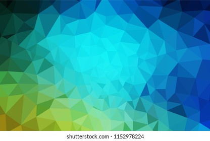 Light Blue, Green vector low poly layout. A completely new color illustration in a polygonal style. A new texture for your web site.