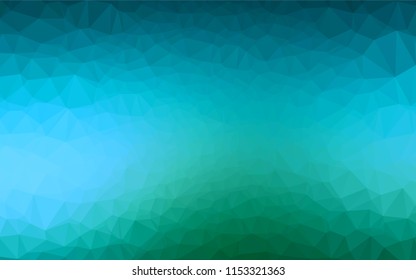 Light Blue, Green vector low poly layout. Glitter abstract illustration with an elegant design. The polygonal design can be used for your web site.