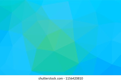 Light Blue, Green vector low poly layout. A vague abstract illustration with gradient. The template can be used as a background for cell phones.
