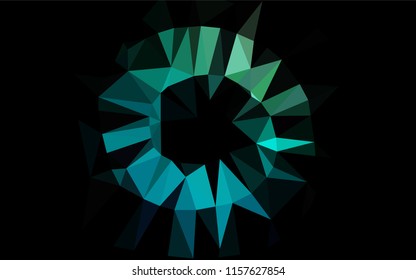 Light Blue, Green vector low poly texture. Shining illustration, which consist of triangles. Triangular pattern for your business design.